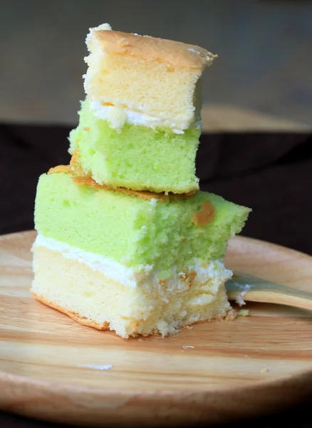Torta panda con panna — Foto Stock