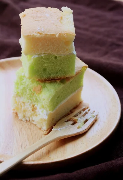 Панданский торт со сливками — стоковое фото