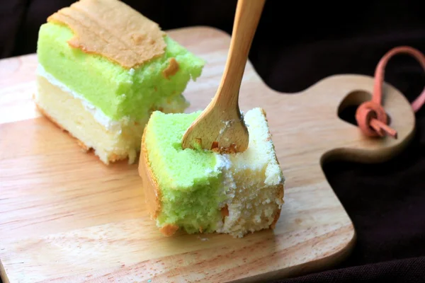 Tarta de Pandan con crema —  Fotos de Stock