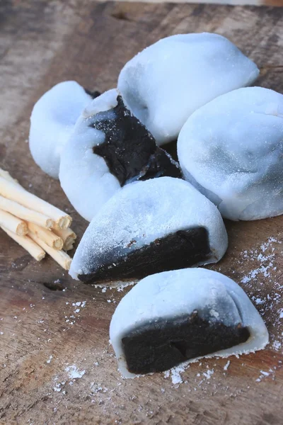 Mochi dessert giapponese sesamo nero — Foto Stock