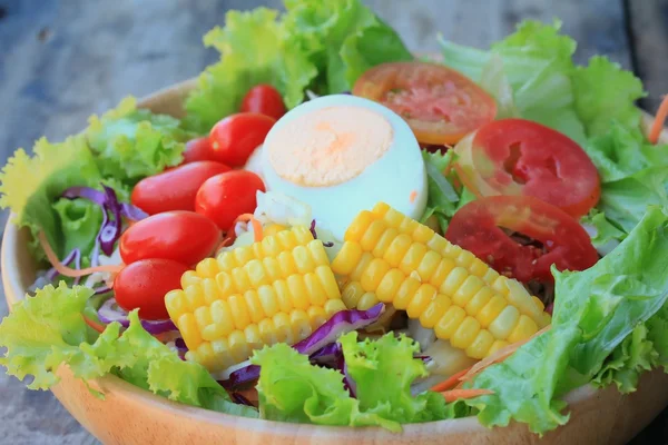 Zeleniny salát vejce s majonézou — Stock fotografie