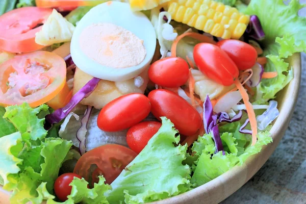 Vegetables salad eggs with mayonnaise — Stock Photo, Image