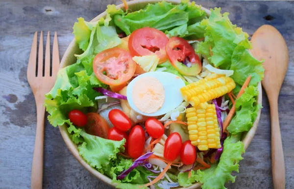 Vegetables salad eggs with mayonnaise — Stock Photo, Image