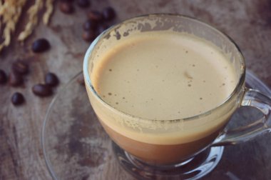 Sıcak kahve ile fasulye - vintage