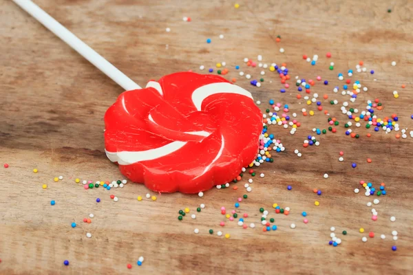 Candy valentines hjärtan — Stockfoto