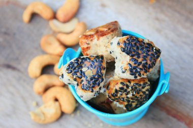 tahıl Çerezler ve kaşu somun