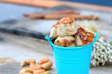 tahıl Çerezler ve kaşu somun