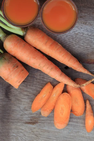 Fresh carrot juice — Stock Photo, Image