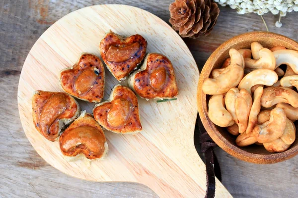 Grains cookies and cashew nut — Stock Photo, Image