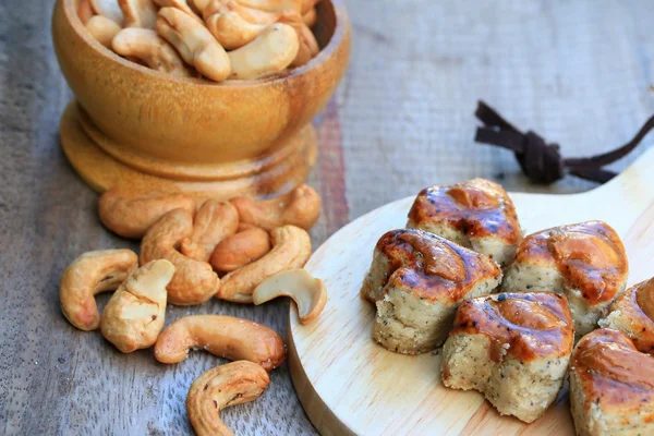 Печенье и орех кешью — стоковое фото