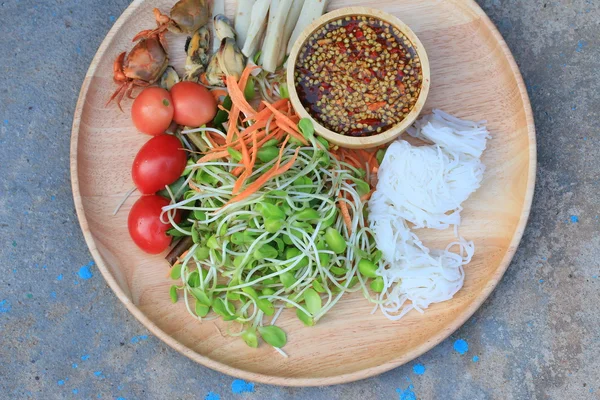 Salade épicée jeune tournesol vert semis - asia food — Photo