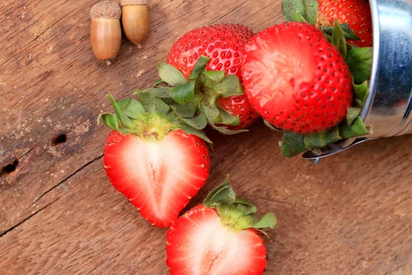 Erdbeere frisches Obst — Stockfoto