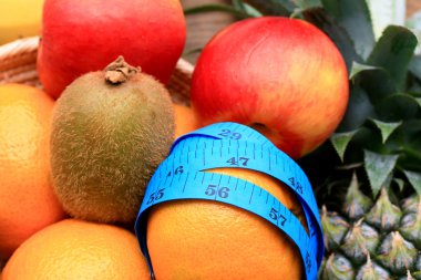 renkli sağlıklı karışık meyve