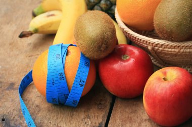 renkli sağlıklı karışık meyve