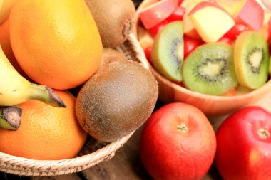 renkli sağlıklı karışık meyve