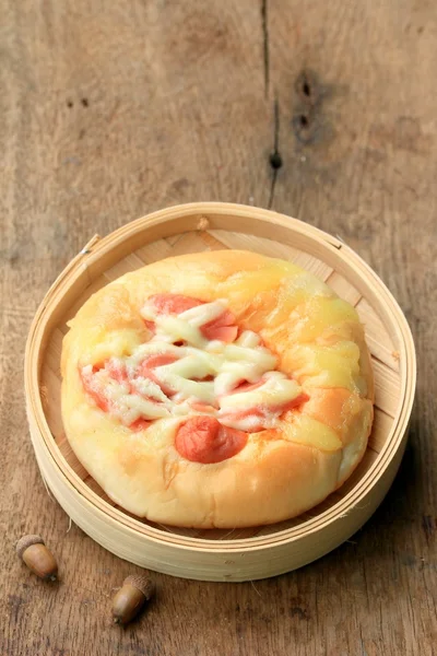 Mini pizza salsiccia — Foto Stock