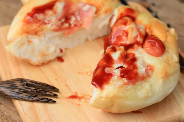 Mini pizza salsiccia — Foto Stock