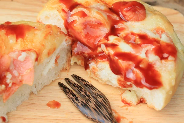 Mini pizza salsiccia — Foto Stock