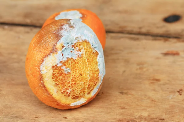 Fruta naranja podrida en madera vintage — Foto de Stock