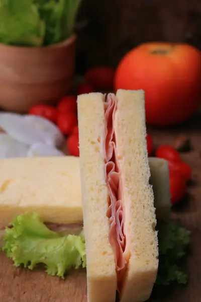 Tasty sandwiches bread to butter — Stock Photo, Image