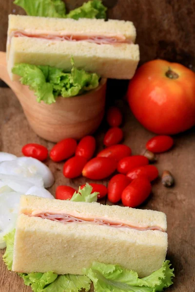 Sabrosos sándwiches de pan a mantequilla — Foto de Stock