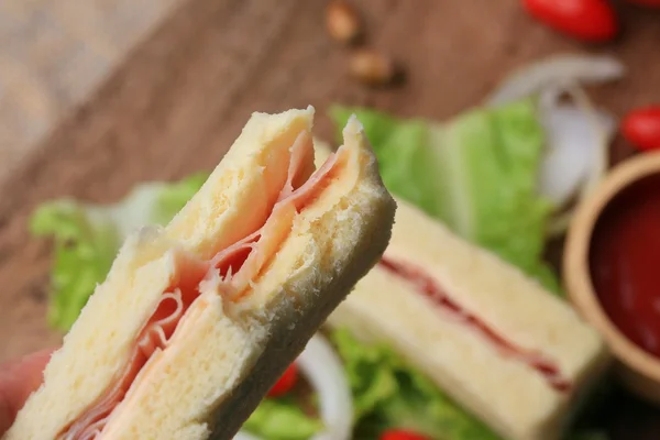 Sabrosos sándwiches de pan a mantequilla — Foto de Stock
