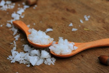 ahşap bir vintage üzerinde beyaz tuz