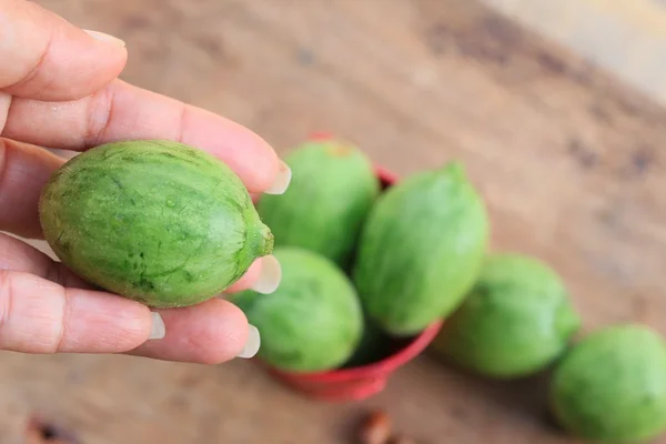 Melón bebé en madera vintage — Foto de Stock