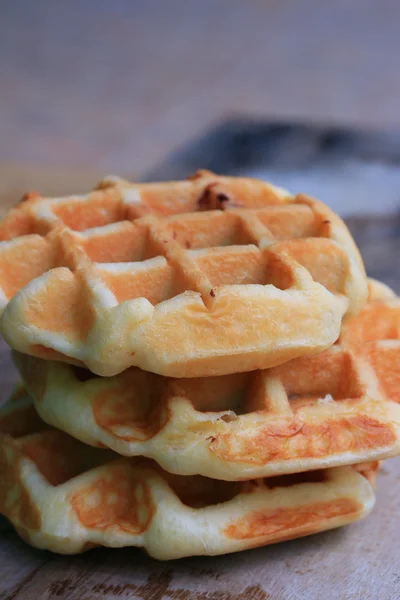 Sabroso waffle dulce con frijol rojo — Foto de Stock