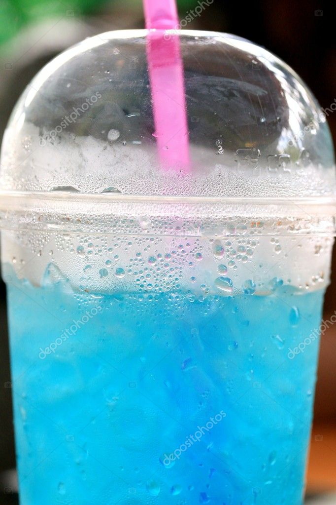 Mix blue water soda with lemon — Stock Photo © oilslo 80628540