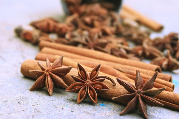 Star anise and cinnamon — Stock Photo, Image