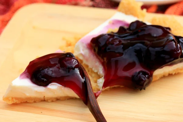 Blaubeerkäsekuchen — Stockfoto