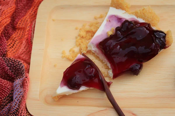 Blaubeerkäsekuchen — Stockfoto