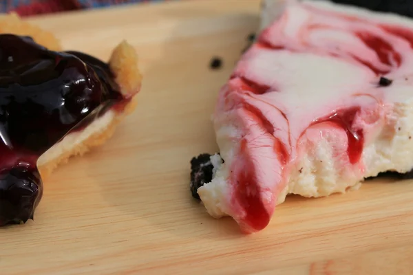 Blaubeerkäsekuchen — Stockfoto