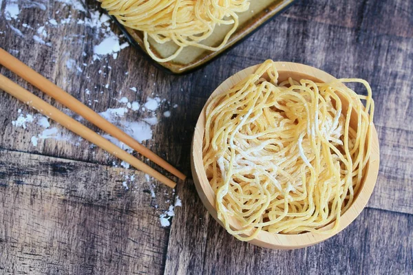 Tagliatelle all'uovo giallo — Foto Stock