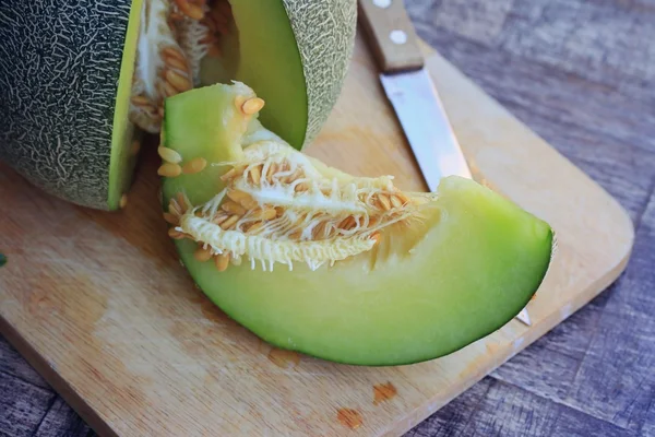 Fresh green melon — Stock Photo, Image