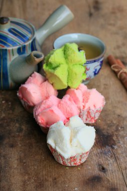 Renkli lezzetli cupcakes