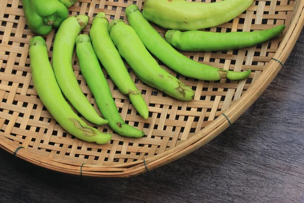 Fresh green bell pepper — Stock Photo, Image