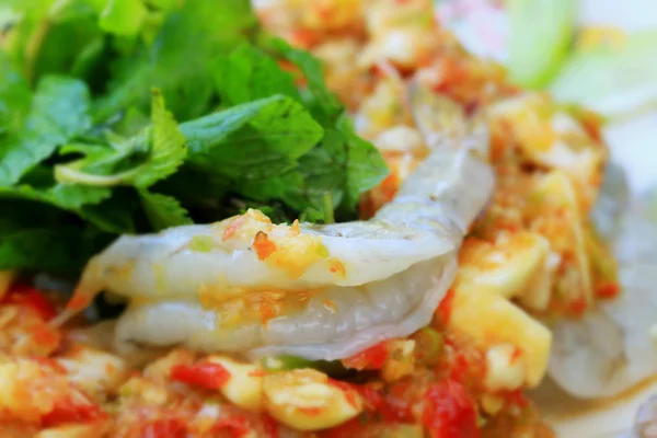 Ensalada de camarones picantes — Foto de Stock