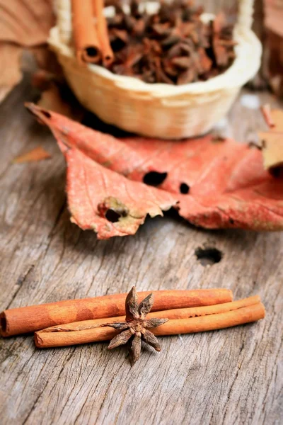 Star anise and cinnamon — Stock Photo, Image