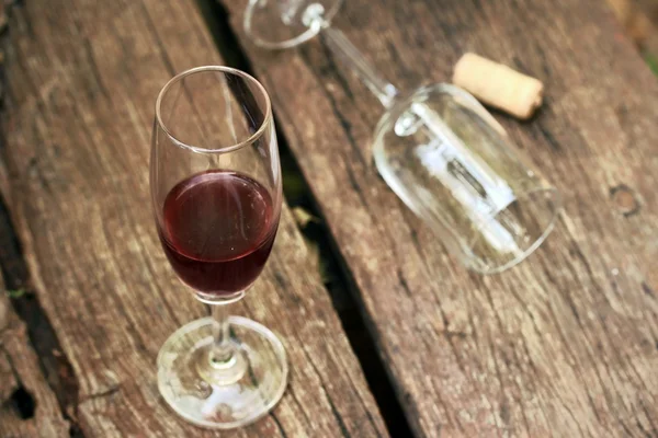 Bicchiere di vino rosso con ombra — Foto Stock