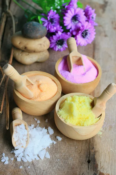 Spa sea salt treatments — Stock Photo, Image