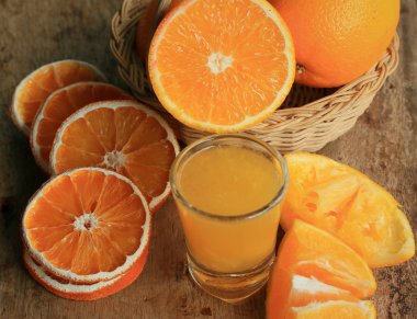 taze portakal suyu ile