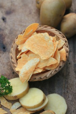 lezzetli patates tuz cipsi