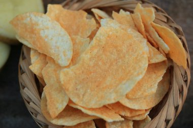 lezzetli patates tuz cipsi