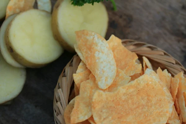 Patatas fritas sabrosas de la sal — Foto de Stock