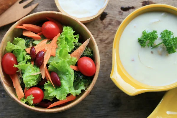 Zupa z warzyw sałatka — Zdjęcie stockowe