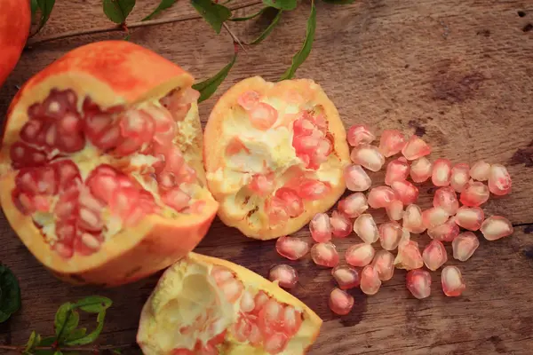 Tasty fresh pomegranate fruit — Stock Photo, Image