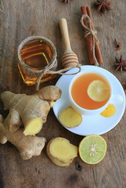 zencefil ile sıcak çay