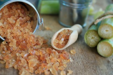 Organik şeker kamışı kahverengi